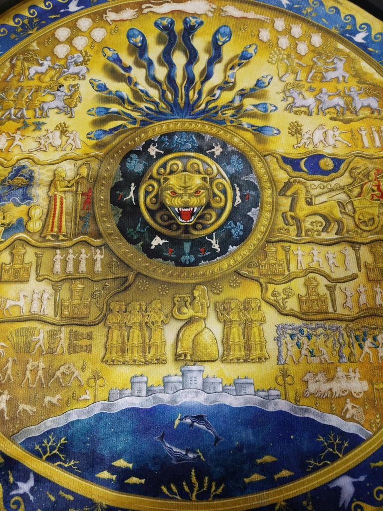 ヘラクレスの盾 ラウンドタオル #古代ギリシャナイト