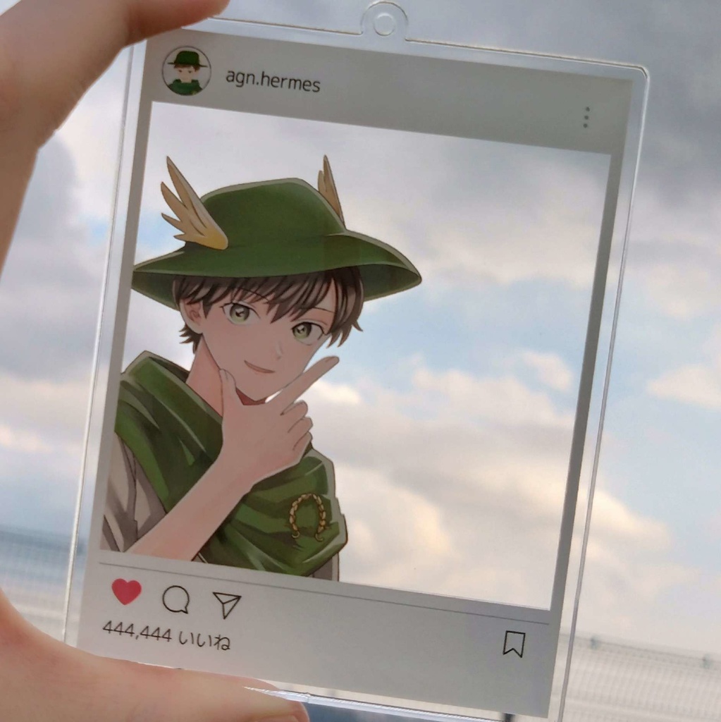 【好評発売中!】ヘルメスといっしょ アクリルキーホルダー【フォトフレーム風アクリルキーホルダー】 #古代ギリシャナイト #ヘルメスいたずら中 #ヘルメスといっしょ