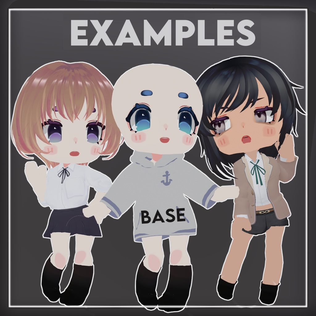 Chibi Base Model - Type A (Girl)【 VRoid 3D Character】