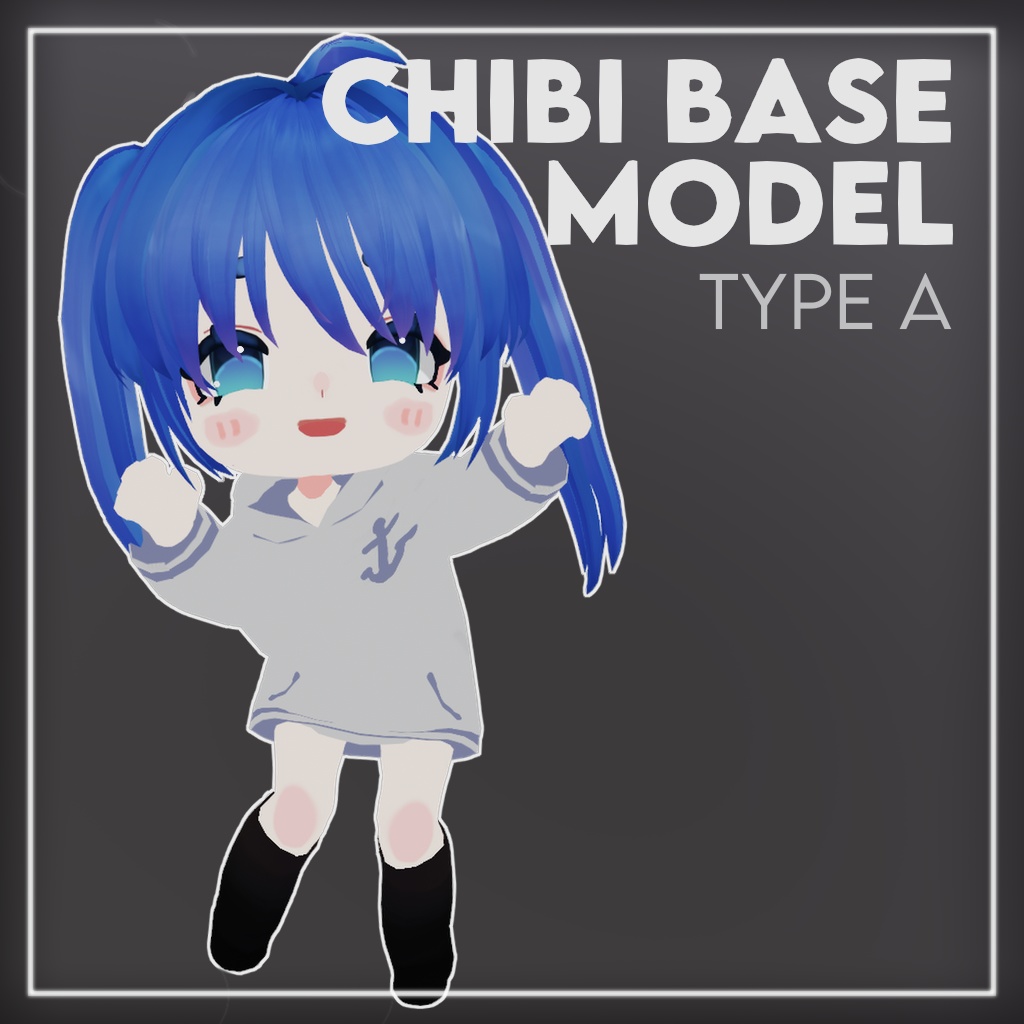 Chibi Base Model - Type A (Girl)【 VRoid 3D Character】