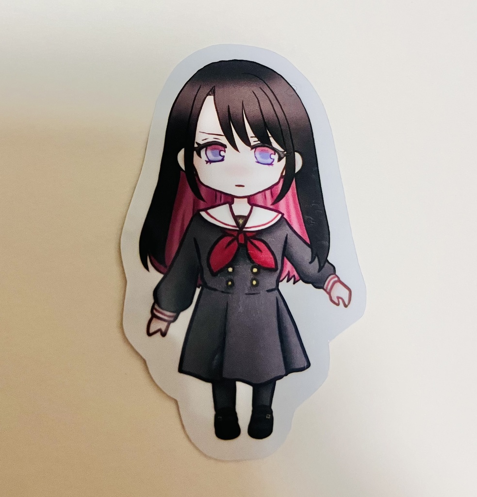 ステッカー(栄子/黒制服)