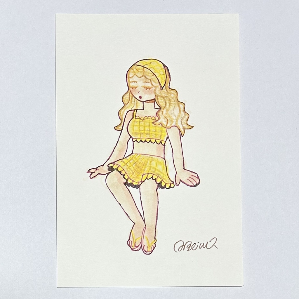 ポストカード『イエロー・サマーなアリス』