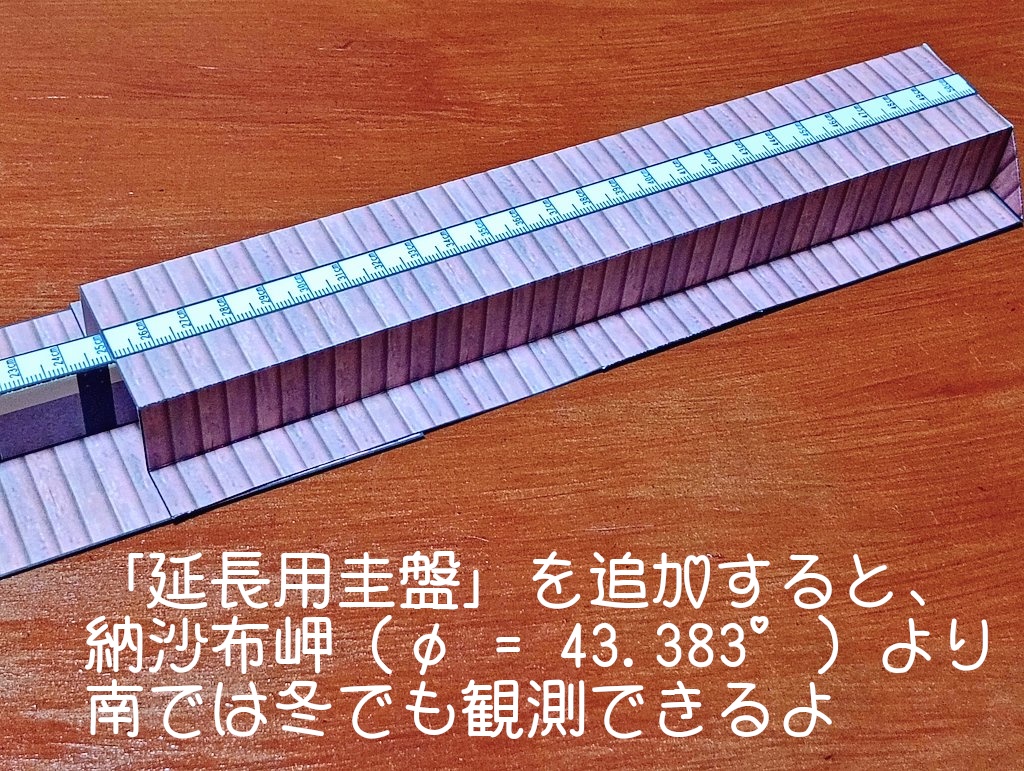 自由研究ペーパークラフト(幕末の圭表儀)