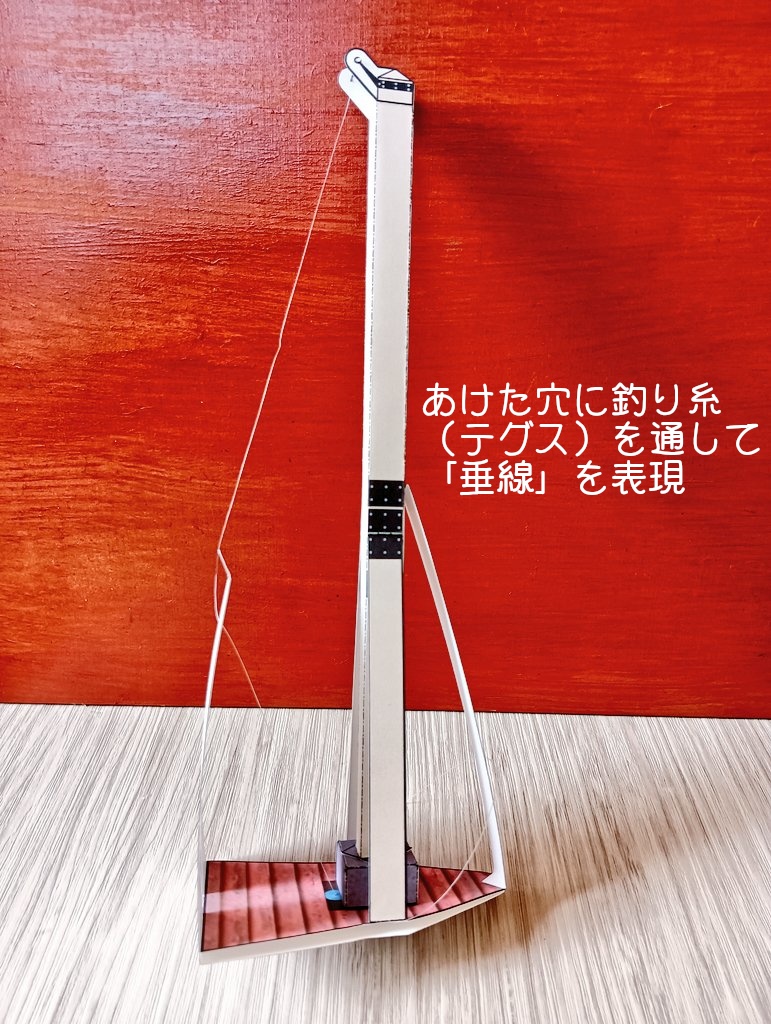 1:43圭表儀ペーパークラフト