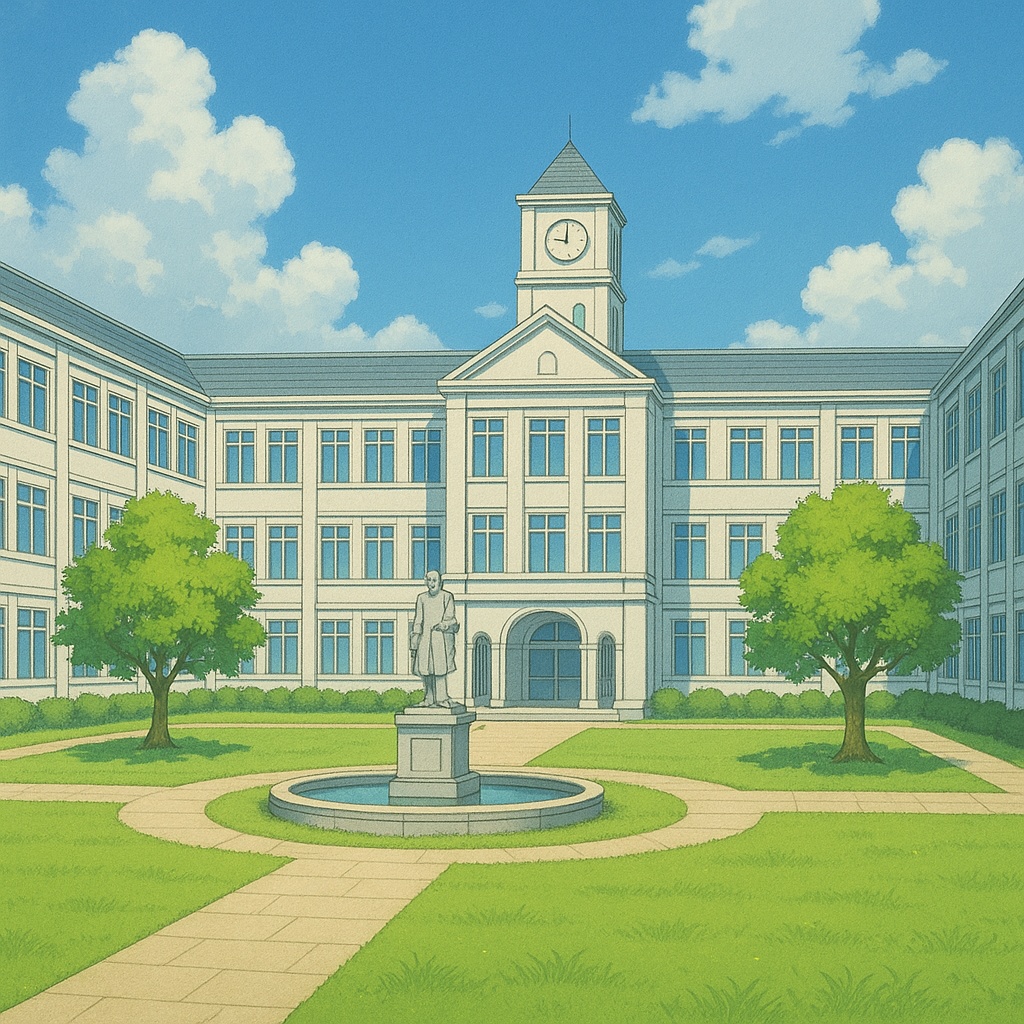 学校の中庭