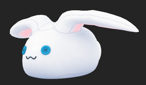 【3周年記念無料】頭の兎さん人形 3Dモデル