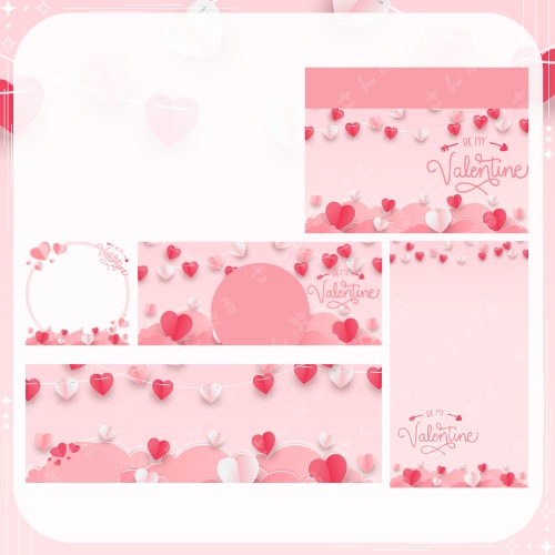 Be My Valentine デジタルグッズ素材5点セット