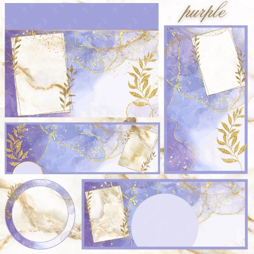 大理石風 デジタルグッズ素材5点セット