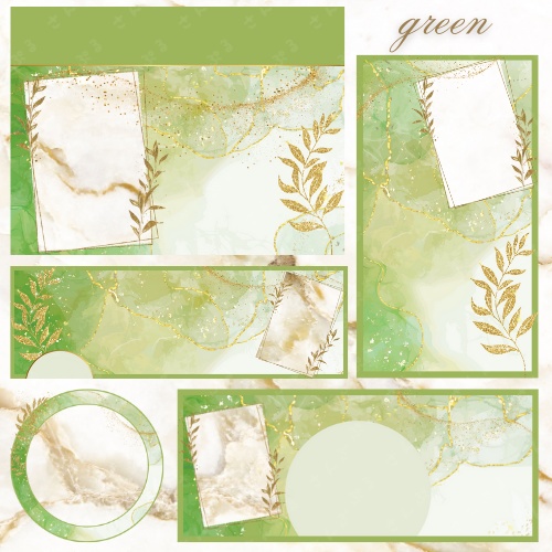 大理石風 デジタルグッズ素材5点セット