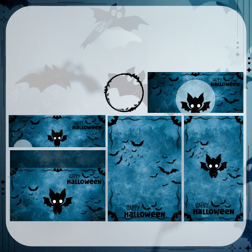 コウモリ デジタルグッズ素材6点セット