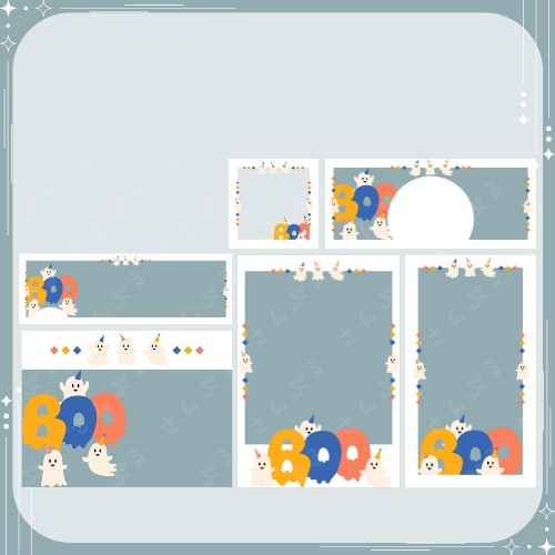 オバケだぞ! デジタルグッズ素材6点セット