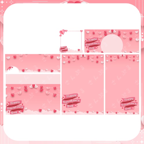 Happy Valentine’s Day デジタルグッズ素材6点セット