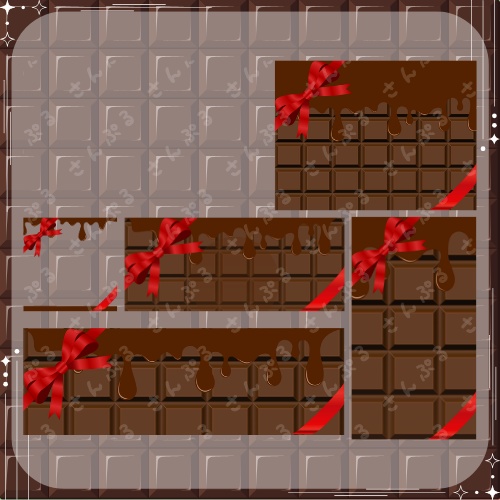 板チョコ デジタルグッズ素材5点セット