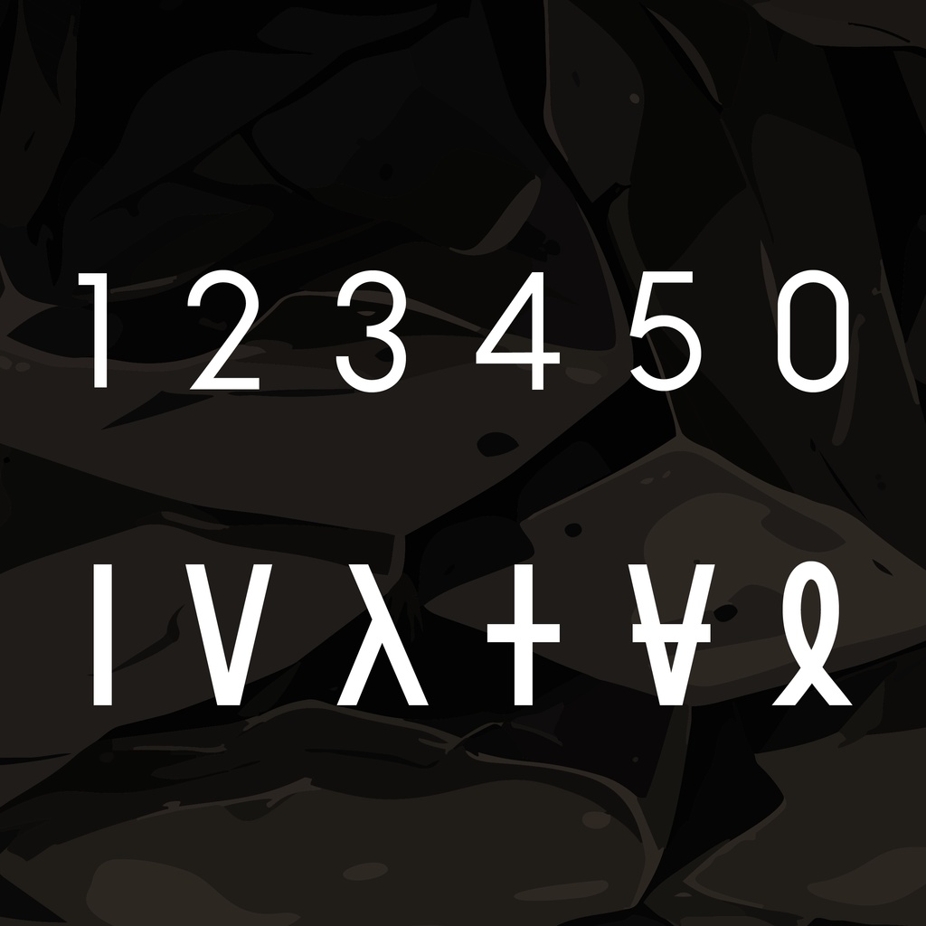 プロジェクト・ ヘイル・メアリー エリディアンの数字フォント