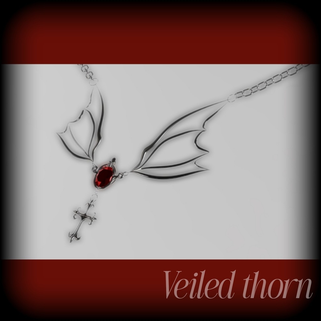 Ruby wings necklace