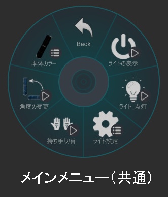いろいろ設定が変えられる「ハンドライト」