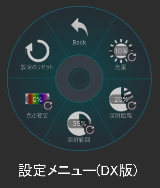いろいろ設定が変えられる「ハンドライト」