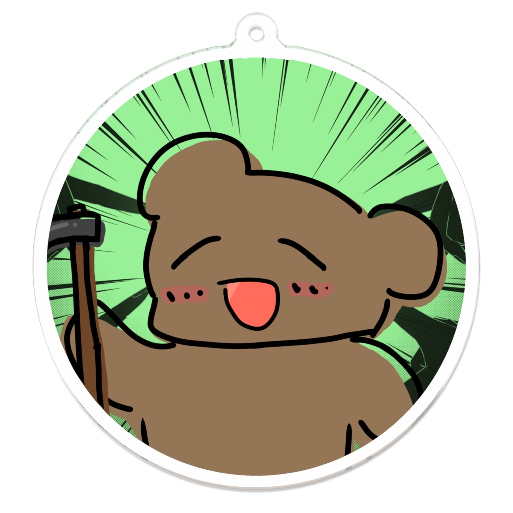 まさかり持ったクマさんアクキー