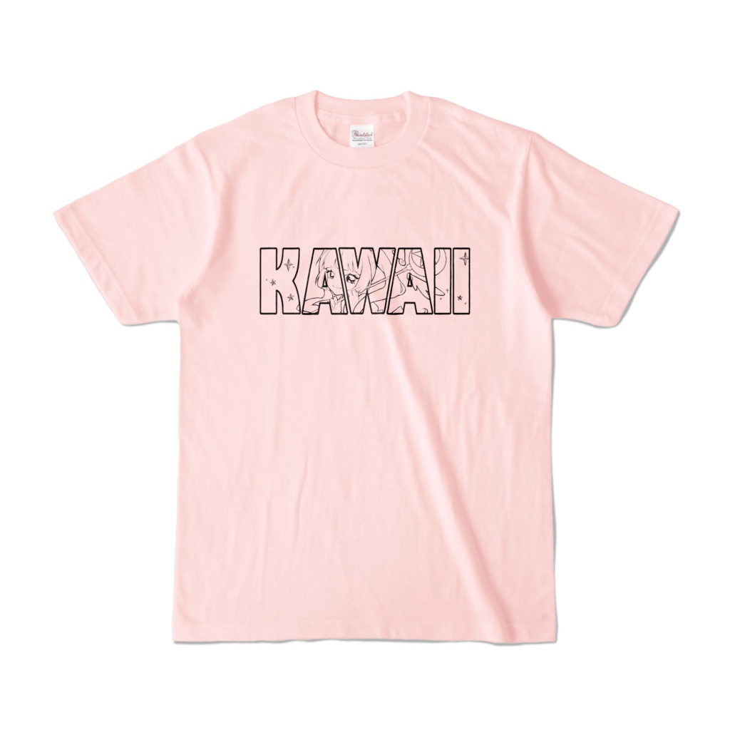 KAWAII魔法少女Tシャツ-ライトピンク