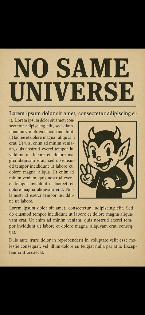 KB COFFEE CLUB ZINE ISSUE 01 / NO SAME UNIVERSE