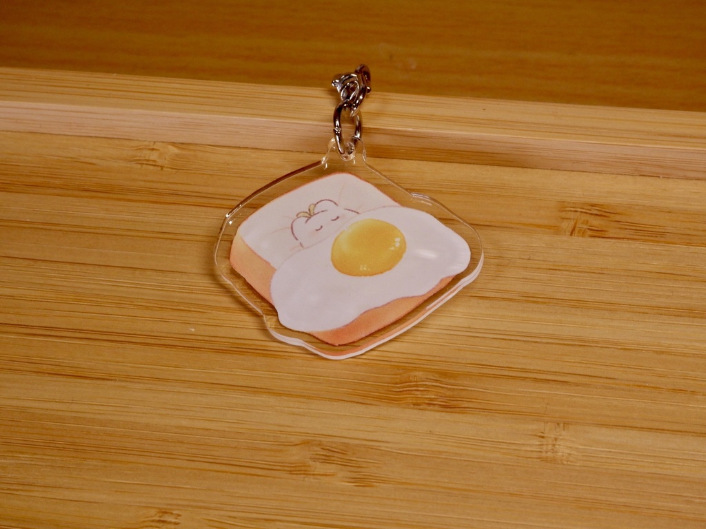 アクリルキーホルダー「めだまやきトースト」