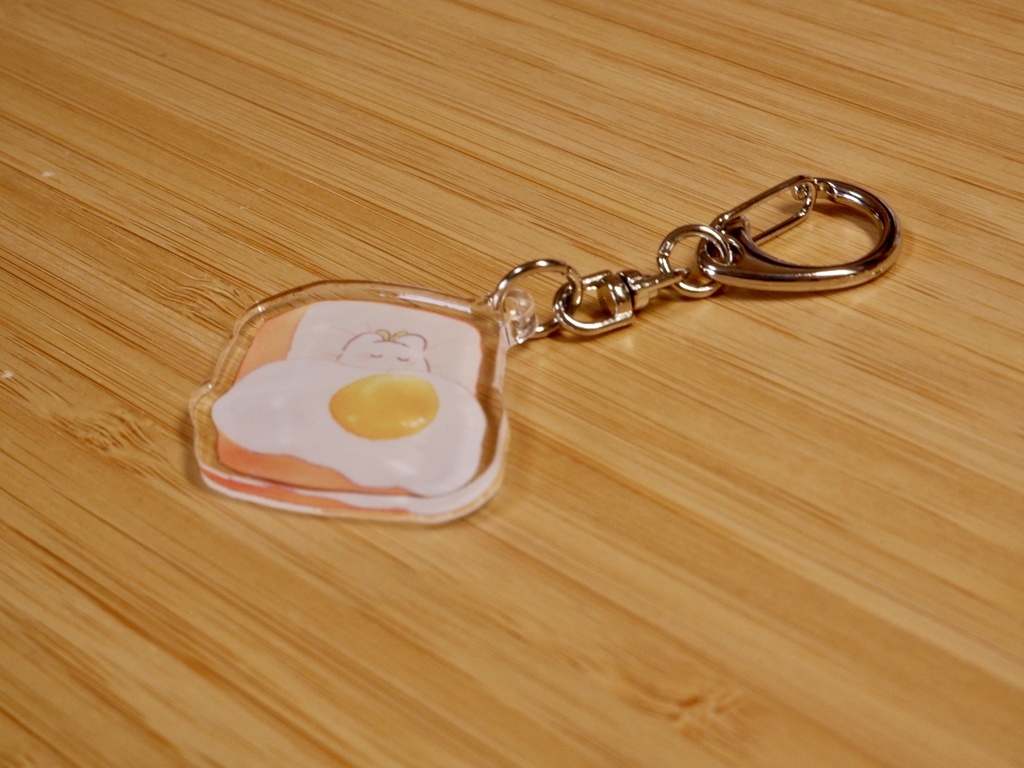 アクリルキーホルダー「めだまやきトースト」