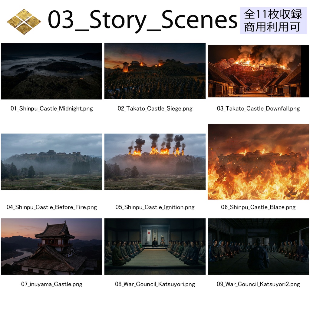 【高精細歴史画像】03_Story_Scenes：武田氏滅亡 宿命のドラマ舞台画像集（11枚収録））