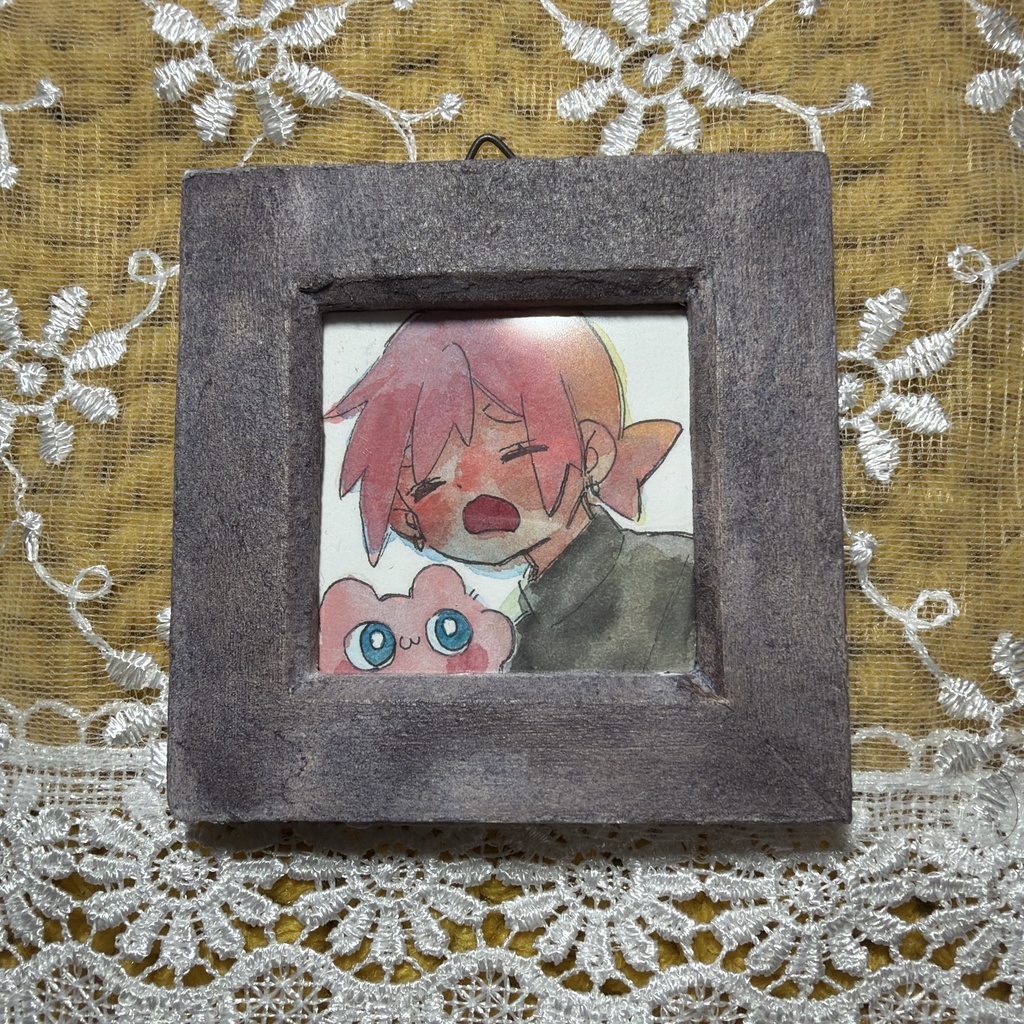 額装ミニ原画 おきあみ＆えびっぽ