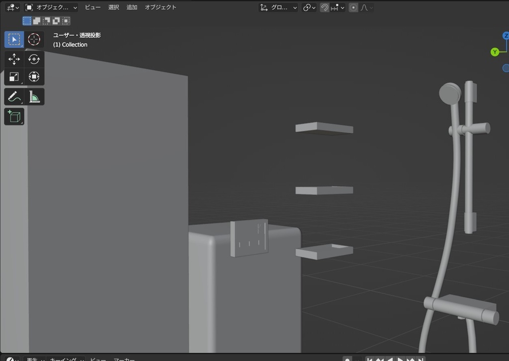 3Dプリント用 家具/照明/設備のデータ(.blend)