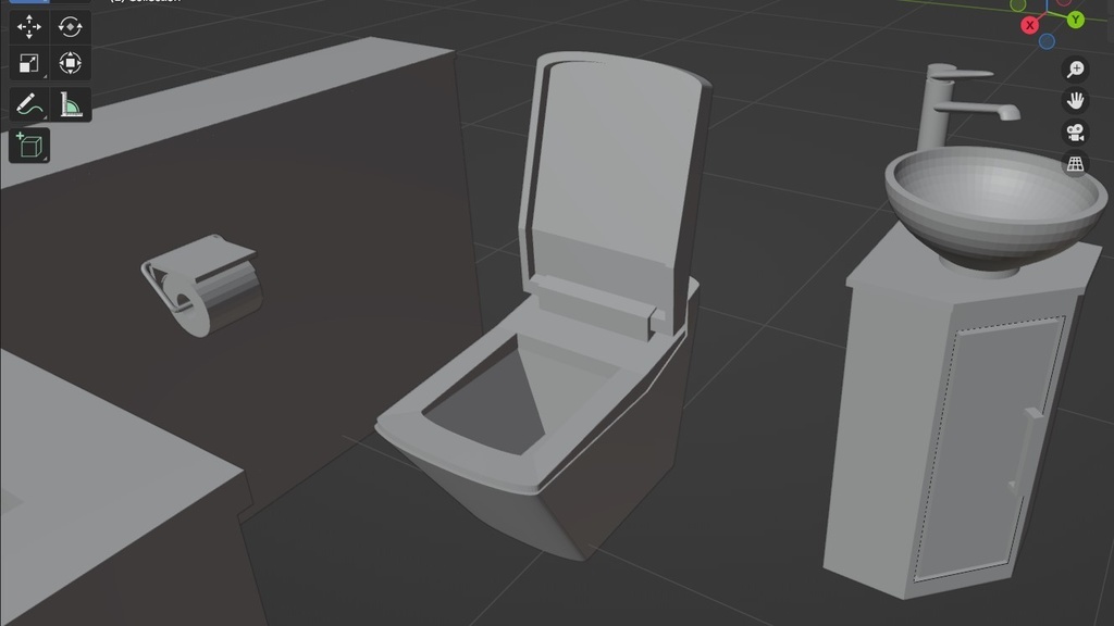 3Dプリント用 家具/照明/設備のデータ(.blend)