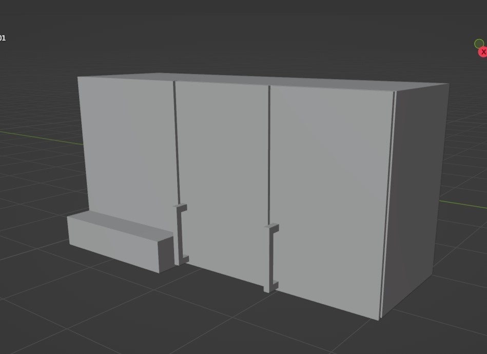 レンジフード＆キャビネットの3Dプリントモデル(STL)