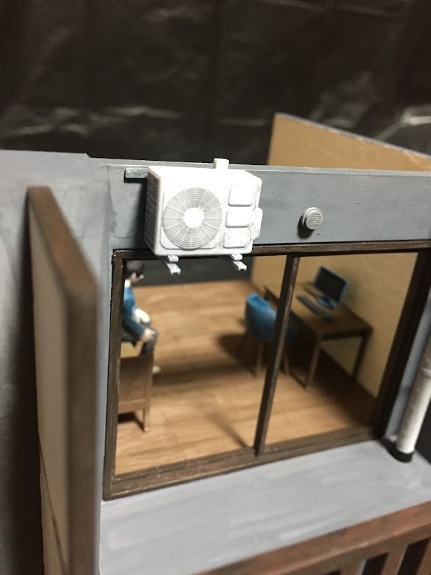 マンションの窓側の一室の3Dプリントモデル(STL)