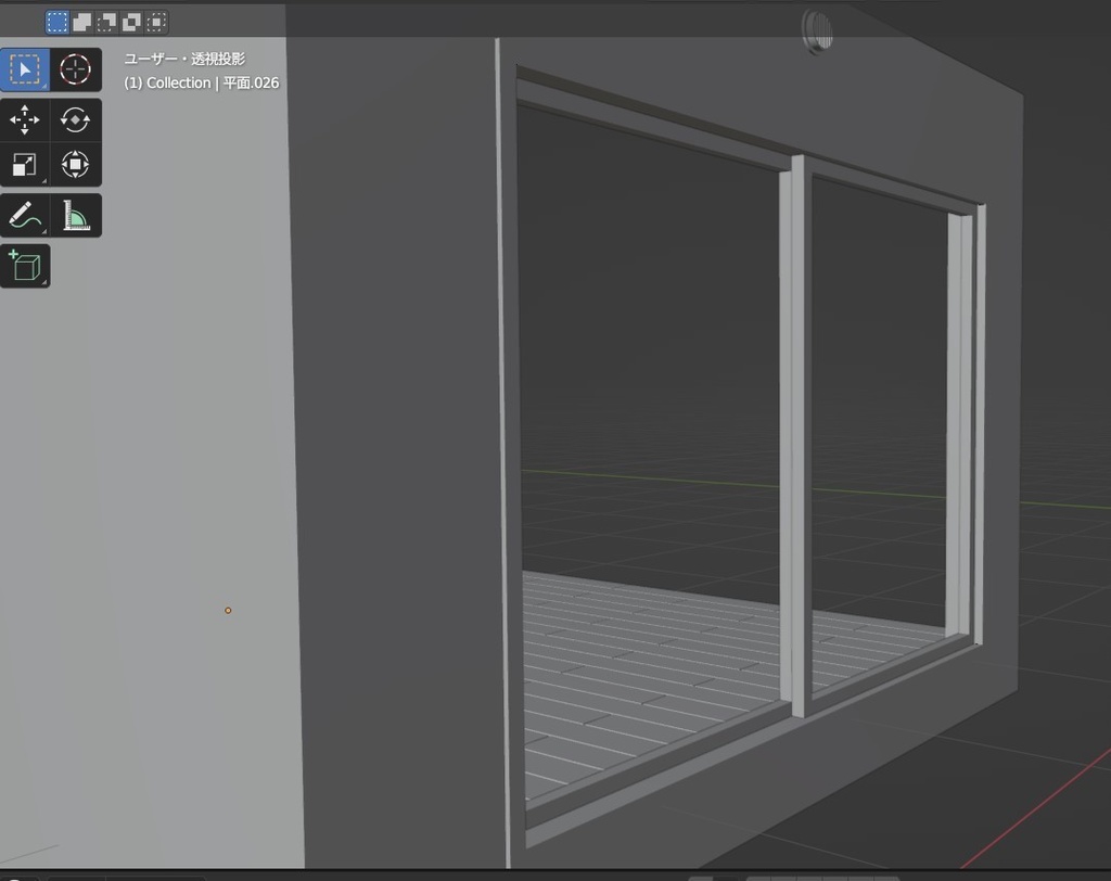 左右兼用窓サッシの3Dプリントモデル(STL)
