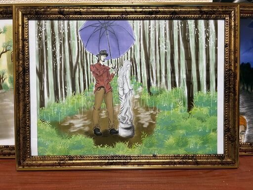 絵画風イラスト1枚 アンティーク調のフレーム付