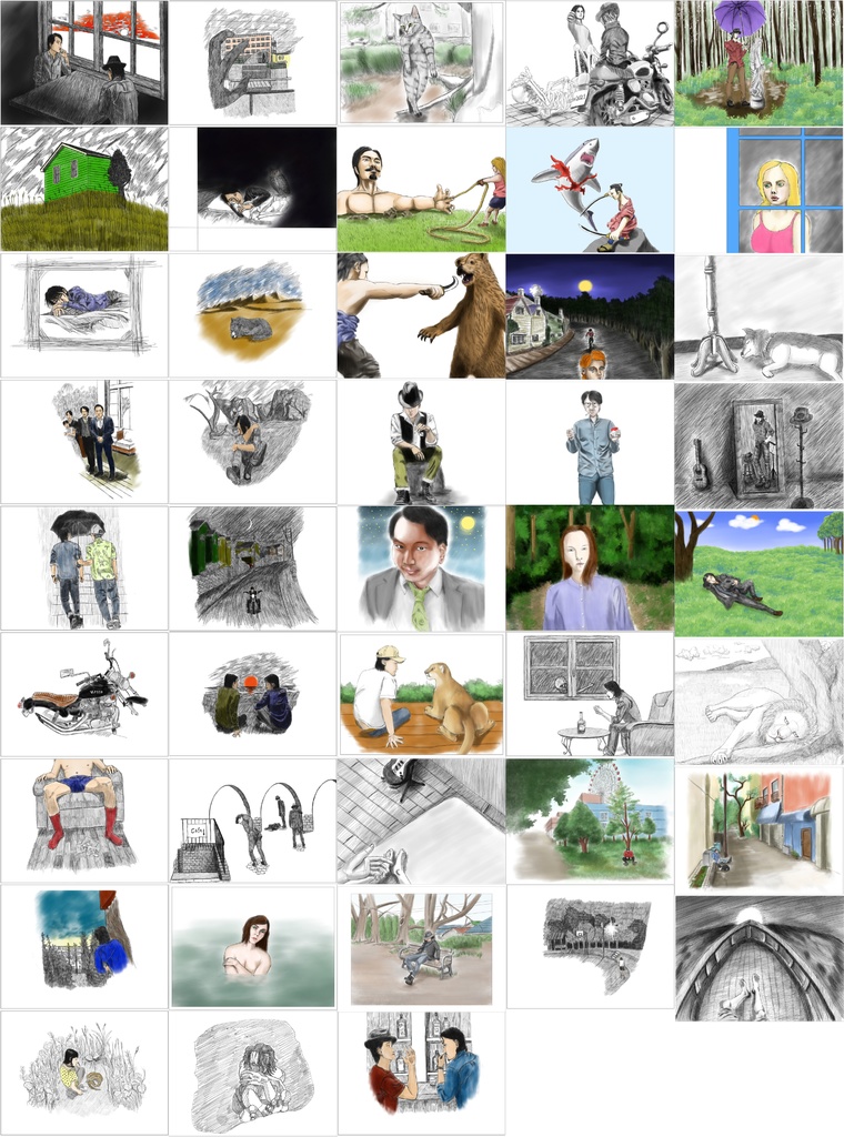 絵画風イラスト1枚 アンティーク調のフレーム付