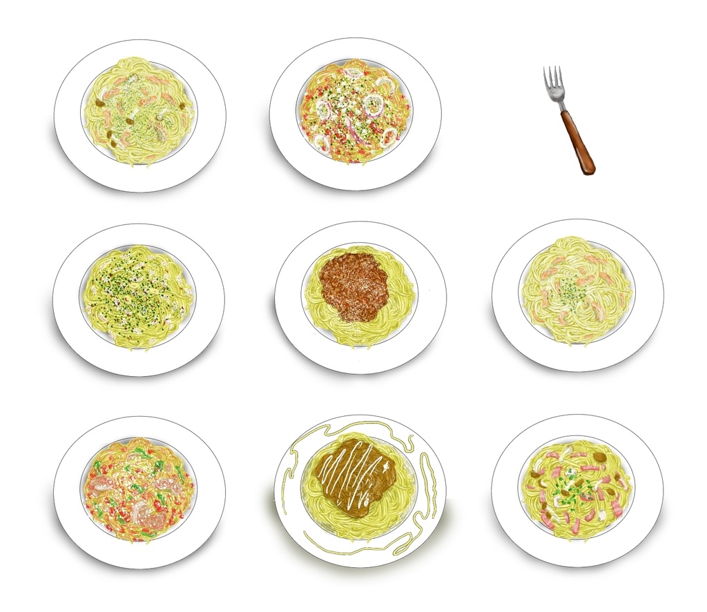 パスタのイラスト素材集２
