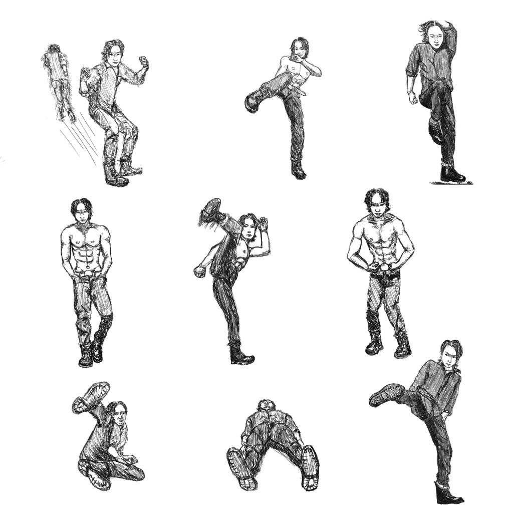 戦う男のイラスト素材集