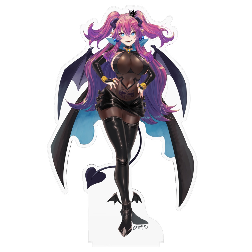 悪魔っ娘 Vtuber 黒江リリアムのアクリルフィギュア 約16cm