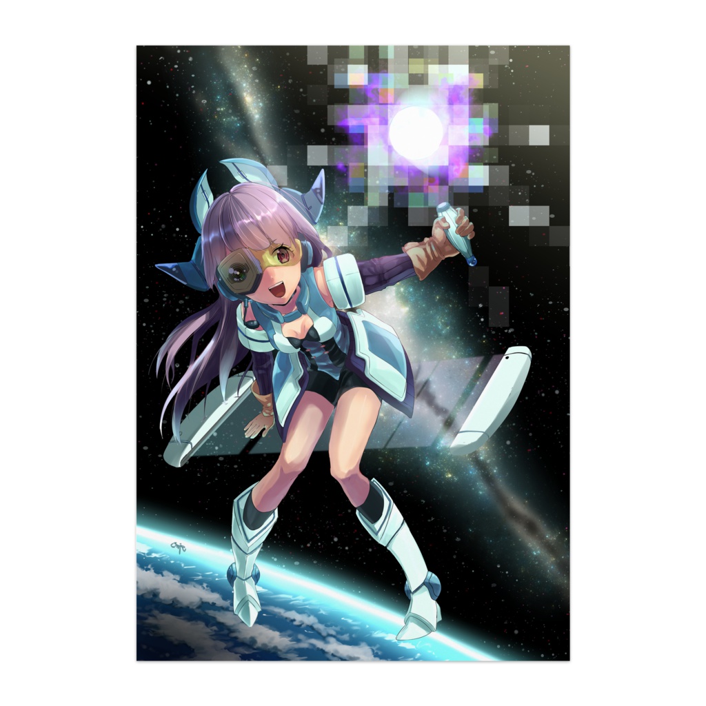 「魔女絵+α」個展ビジュアルパネル「銀河ヒロイン」