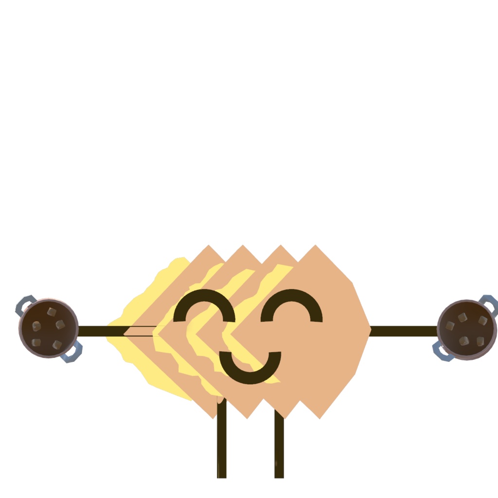 【無料】チーズナンくん/オリジナル3Dモデル【vrchat想定】