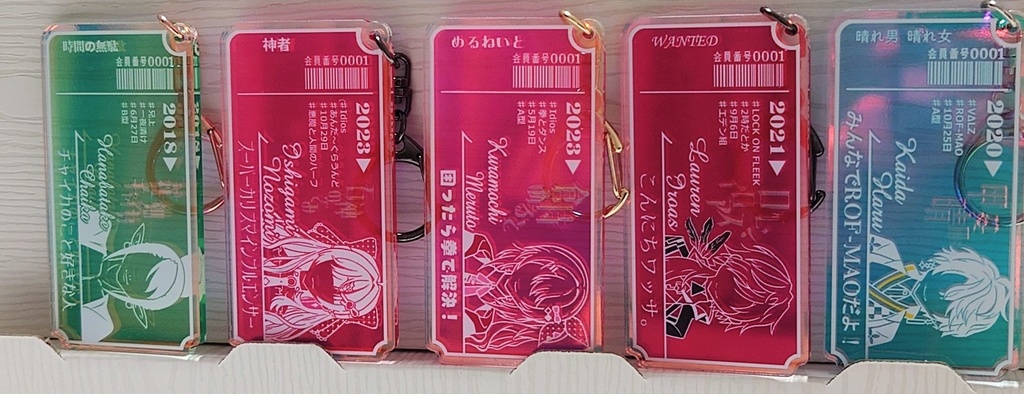 【にじさんじ】チケット風キーホルダー【非公式】