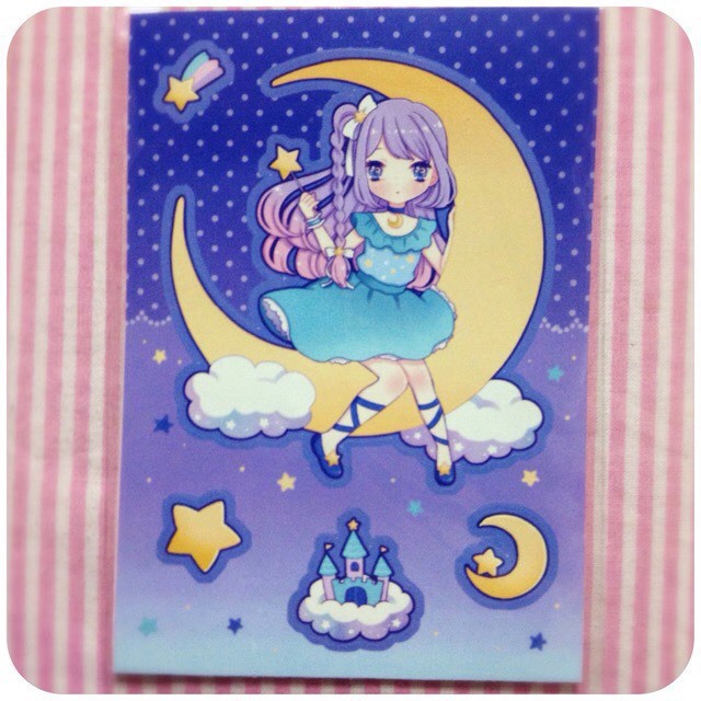 型抜きシール：dream blue