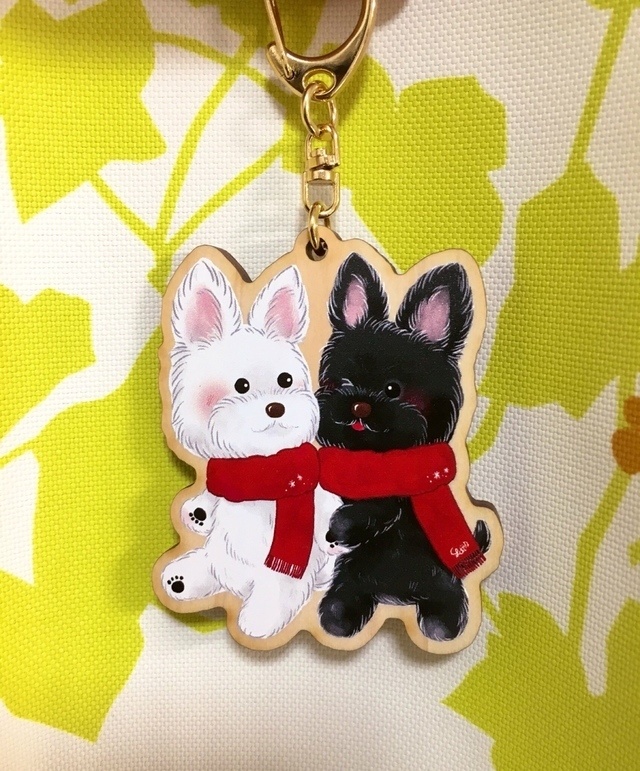 木製キーホルダー スコティッシュテリア
