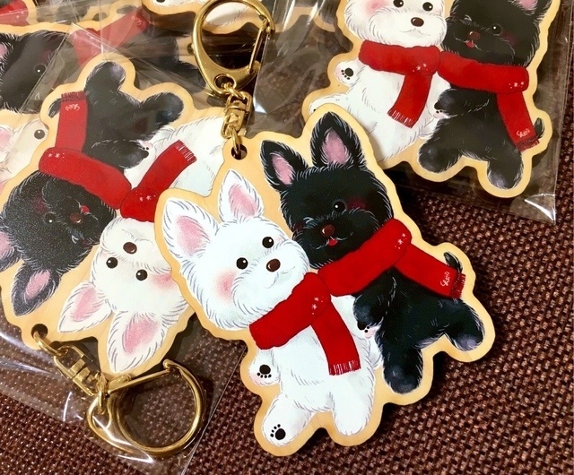 木製キーホルダー スコティッシュテリア