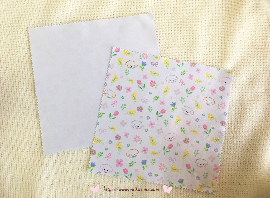 《新作》お花とトイプードル柄*クリーニングクロス・メガネ拭き