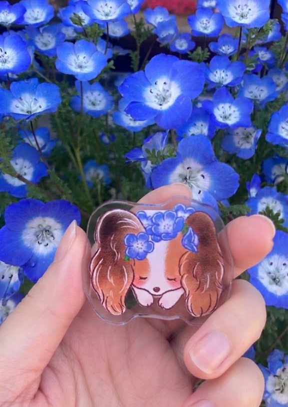 【新作パピヨングッズ】アクリルクリップ Dreaming Papillon 〜夢見るパピヨン〜