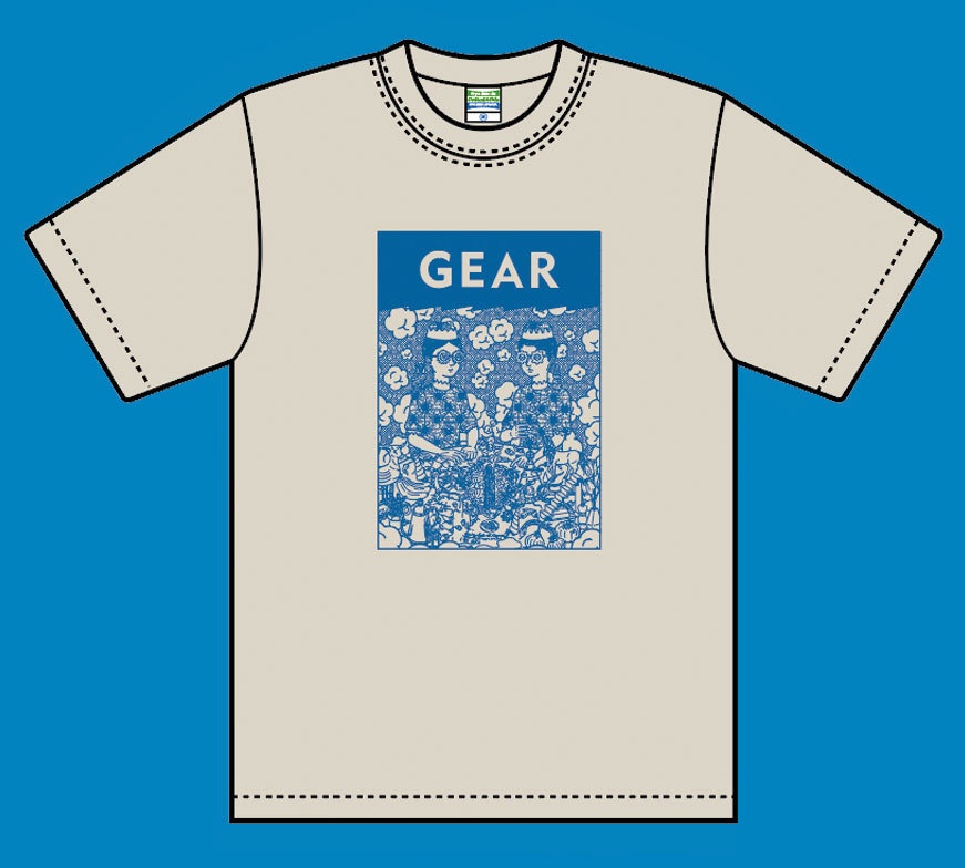 GEAR-Tシャツ(ナチュラル/ブルー)