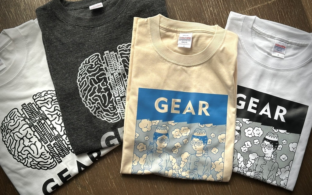 GEAR-Tシャツ(白/脳ミソ)