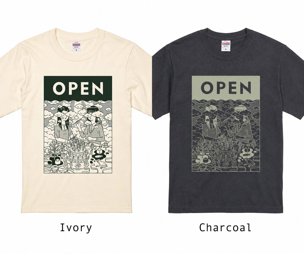 OPEN-Tシャツ (アイボリー)