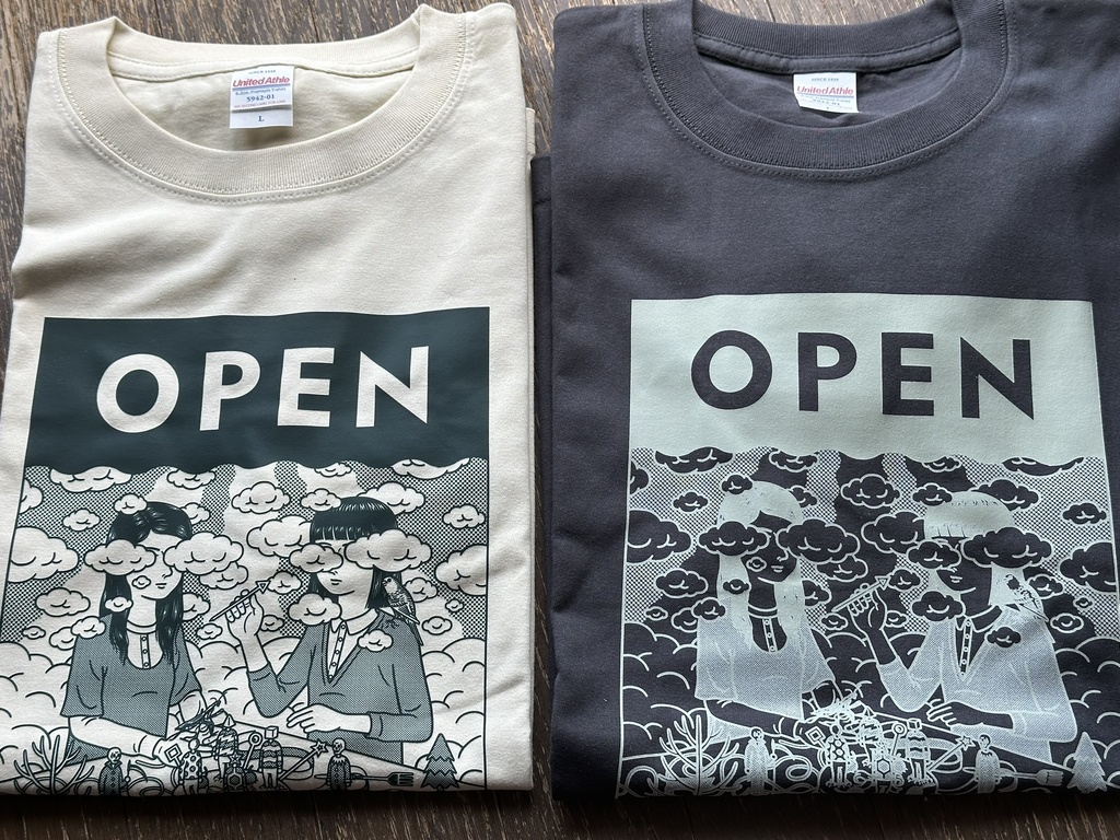 OPEN-Tシャツ (アイボリー)